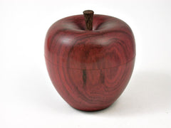 LV-2817 Wooden Apple Threaded Box Made from Redheartheart & Brownheart Stem-SCREW CAP