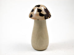 LV-3103 Holly & Raphia Palm Nut Mushroom Box, Pill Box, Secret Compartment-THREADED