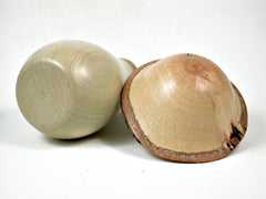 LV-3144 Holly & Live Oak Wooden Mushroom Trinket Box, Pill, Jewelry Box-THREADED
