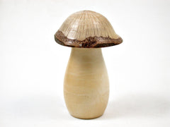 LV-3148 Holly & Live Oak Wooden Mushroom Trinket Box, Pill, Jewelry Box-THREADED