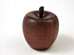 LV-2692 Wooden Apple Threaded Box Made from Satine & Ebony-SCREW CAP