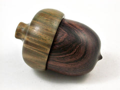 LV-2960 Camatillo & Vera Wooden Acorn Ring Box, Keepsake, Jewelry Box-SCREW CAP