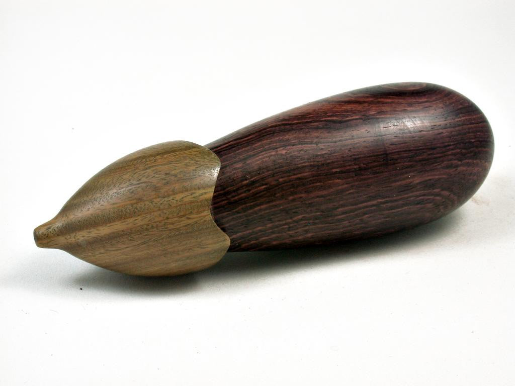 LV-2959 Camatillo & Verawood Eggplant Threaded Trinket Box, Pill Box, Needle Case-SCREW CAP