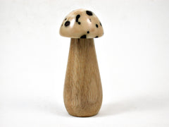 LV-3149 Persimmon & Raphia Palm Nut Mushroom Box-THREADED