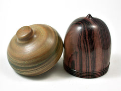 LV-2823 Camatillo Rosewood & Verawood Acorn Jewelry, Ring Box, Pill Box-SCREW CAP