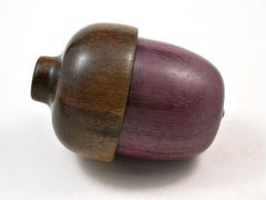LV-2980 Purpleheart & Greenheart Acorn Pill Box, Engagement Ring Box-SCREW CAP