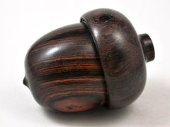 LV-2834 Cocobolo & Lanceolaria Acorn Jewelry Box, Pill Box, Trinket Box-SCREW CAP