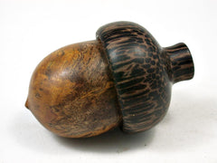 LV-2261 Nargusta Burl & Black Palm Acorn Jewelry, Ring Box, Pill Box, Trinket Box-SCREW CAP