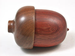 LV-3031 Padauk & Tamboti Acorn Wooden Pill Holder, Ring Box, -SCREW CAP