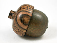 LV-2974 Verawood & Bocote Wooden Acorn Trinket Box, Engagement Ring Box-SCREW CAP