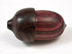 LV-2803 Tulipwood & Manzanita Burl Acorn Ring Box, Pill Box-SCREW CAP