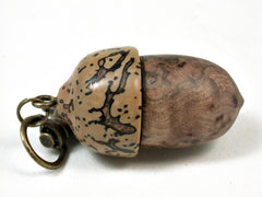 LV-2931 Acorn Pendant Box, Pill Fob from Balau Burl & Palm Nut-SCREW CAP