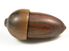 LV-2972 Ironwood & Greebheart Wooden Acorn Jewelry, Ring Box, Pill Box-SCREW CAP