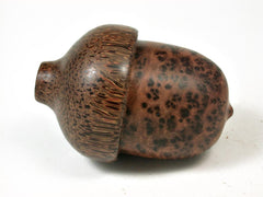 LV-2751 Thuya Burl & Red Palm Acorn Jewelry Box, Pill Box, Trinket Box-SCREW CAP