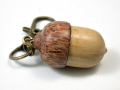 LV-3036 Lignum Sapwood & Hala Acorn Box, Pill Holder, Compartment Pendant-SCREW CAP