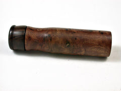 LV-2684 Wych Elm Burl & Mun Ebony Slim Box, Toothpick Holder, Needle Case-SCREW CAP