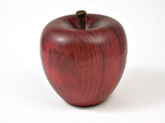 LV-2817 Wooden Apple Threaded Box Made from Redheartheart & Brownheart Stem-SCREW CAP