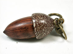 LV-2933 Acorn Pendant Box, Compartment Jewelry from Snakewood & Betel Nut-SCREW CAP