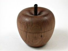 LV-2691 Apple Wood & Ebony Stem Wooden Apple Threaded Box-SCREW CAP