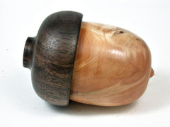 LV-2896 Wooden Acorn Jewelry, Ring Box, Pill Box Port Orford Cedar & Walnut-SCREW CAP