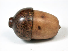 LV-2752 Hawaiian Sandalwood & Coconut Palm Acorn Jewelry Box, Pill Box, Trinket Box-SCREW CAP