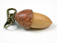 LV-2805 White Ironwood & Hala Acorn Pendant Box, Pill Fob, Secret Compartment-SCREW CAP