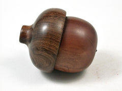 LV-3012 Manzanita & Tamboti Acorn Wooden Pill Holder, Ring Box, -SCREW CAP