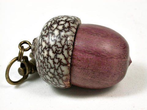 LV-2947 Acorn Pendant Box, Cremation Jewelry from Purpleheart & Betel Nut-SCREW CAP
