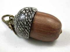 LV-3109 Mt. Mahogany & Betelnut Acorn Box, Pill Holder, Compartment Pendant-SCREW CAP