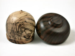 LV-2671 Spalted Hacberry & Kou Acorn Jewelry, Ring Box, Pill Box-SCREW CAP