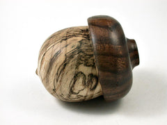 LV-2671 Spalted Hacberry & Kou Acorn Jewelry, Ring Box, Pill Box-SCREW CAP
