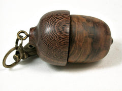 LV-2869 Acorn Pendant Box, Pill Fob Chittum Wood & Brown Ebony-SCREW CAP