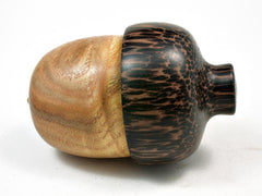 LV-2263 Osage Orange & Black Palm Acorn Jewelry, Ring Box, Pill Box, Trinket Box-SCREW CAP