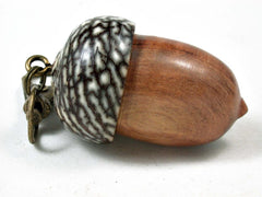 LV-3001 Japanese Sugi & Betel Nut Acorn Pendant Box, Keychain, Pill Fob-SCREW CAP