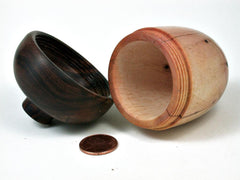 LV-2897 Acorn Box, Ring Box, Pill Box Bristlecone Pine & Ironwood-SCREW CAP