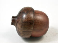 LV-3012 Manzanita & Tamboti Acorn Wooden Pill Holder, Ring Box, -SCREW CAP
