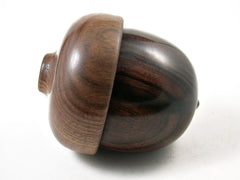 LV-3162  Desert Ironwood & Chechen  Wooden Acorn Pill Box, Jewelry Box -SCREW CAP