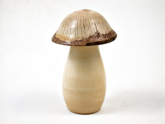 LV-3148 Holly & Live Oak Wooden Mushroom Trinket Box, Pill, Jewelry Box-THREADED
