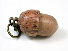 LV-2813 Yellow box Burl & Hala Acorn Pendant Box, Pill Fob, Secret Compartment-SCREW CAP