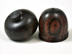 LV-2834 Cocobolo & Lanceolaria Acorn Jewelry Box, Pill Box, Trinket Box-SCREW CAP