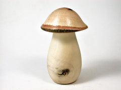 LV-2695 Holly & Live Oak Wooden Mushroom Threaded Box, Pill, Jewelry Box-SCREW CAP