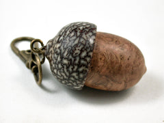 LV-3108 Cherry Burl & Betelnut Acorn Box, Pill Holder, Compartment Pendant-SCREW CAP