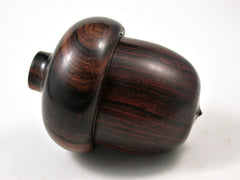 LV-3136 Cocobolo & Ironwood Acorn Pill Box, Jewelry, Engagement Ring Box-SCREW CAP