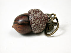 Reserved for Meryl: LV-3071 Desert Ironwood & Betelnut Acorn Box, Pill Holder, Compartment Pendant-SCREW CAP