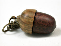 LV-2806 Ironwood & Verawood Acorn Pendant Box, Pill Fob, Charm-SCREW CAP