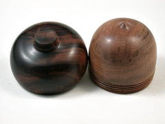 LV-3143 Hawaii Sandalwood & Arizona Ironwood Acorn Pill Box, Jewelry, Engagement Ring Box-SCREW CAP