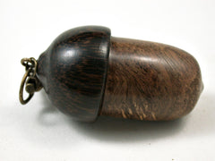 LV-3121 Pollyana Burl & Black Palm Acorn Box, Pill Holder, Compartment Pendant-SCREW CAP