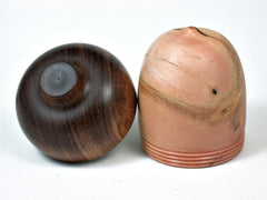 LV-2939 Aromatic Wooden Acorn Jewelry, Ring Box, Pill Box from Bristlecone Pine & Tamboti-SCREW CAP