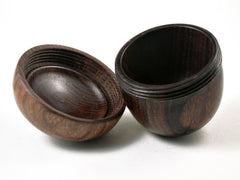 LV-3162 Desert Ironwood & Chechen Wooden Acorn Pill Box, Jewelry Box -SCREW CAP