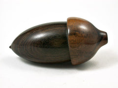 LV-2763 Black Chacate & Greenheart Acorn Jewelry, Ring Box, Pill Box-SCREW CAP